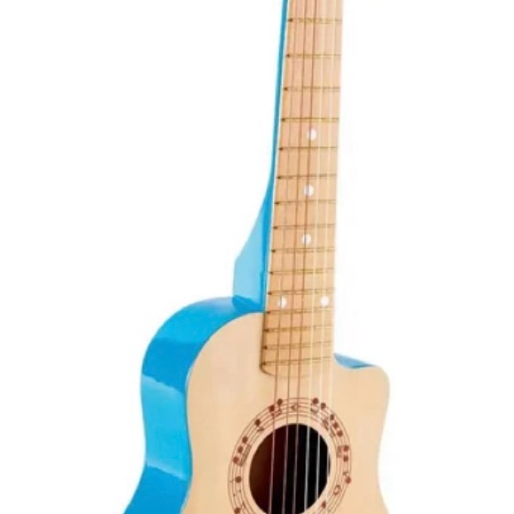 Hape First 26" Musical Guitar in Blue Lagoon, Preschool & Toddler Comes W/ Book - Picture 1 of 16